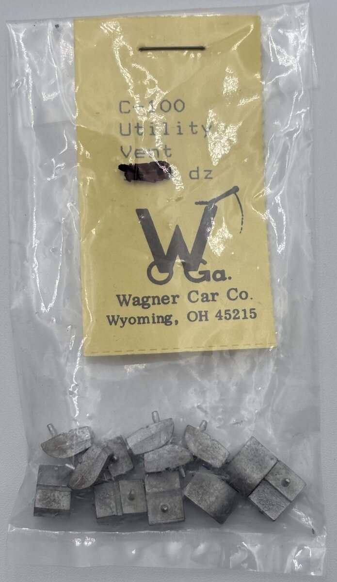 Wagner Car Co. C-100 O Scale Utility Vent (Pack of 12)