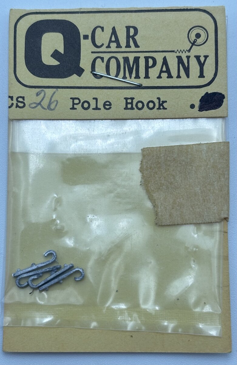 Q-Car Company CS26 O Scale Pole Hook (Pack of 4)
