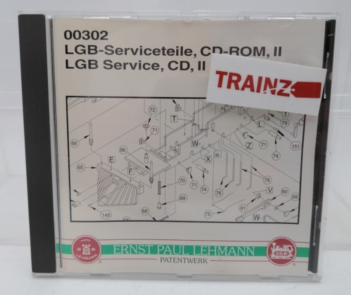 LGB 00302 Service Exploded Diagrams of LGB Locos & Cars on a CD II