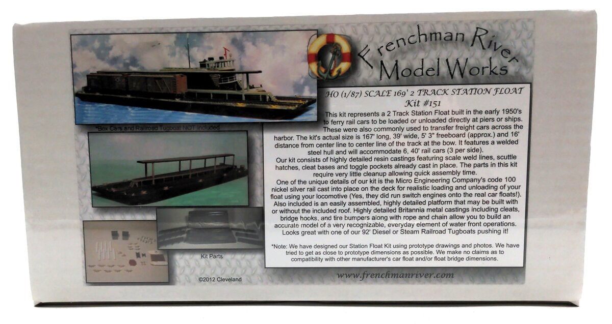 Frenchman River Modelworks 151 HO Scale 169' 2 Track Station Float Building Kit