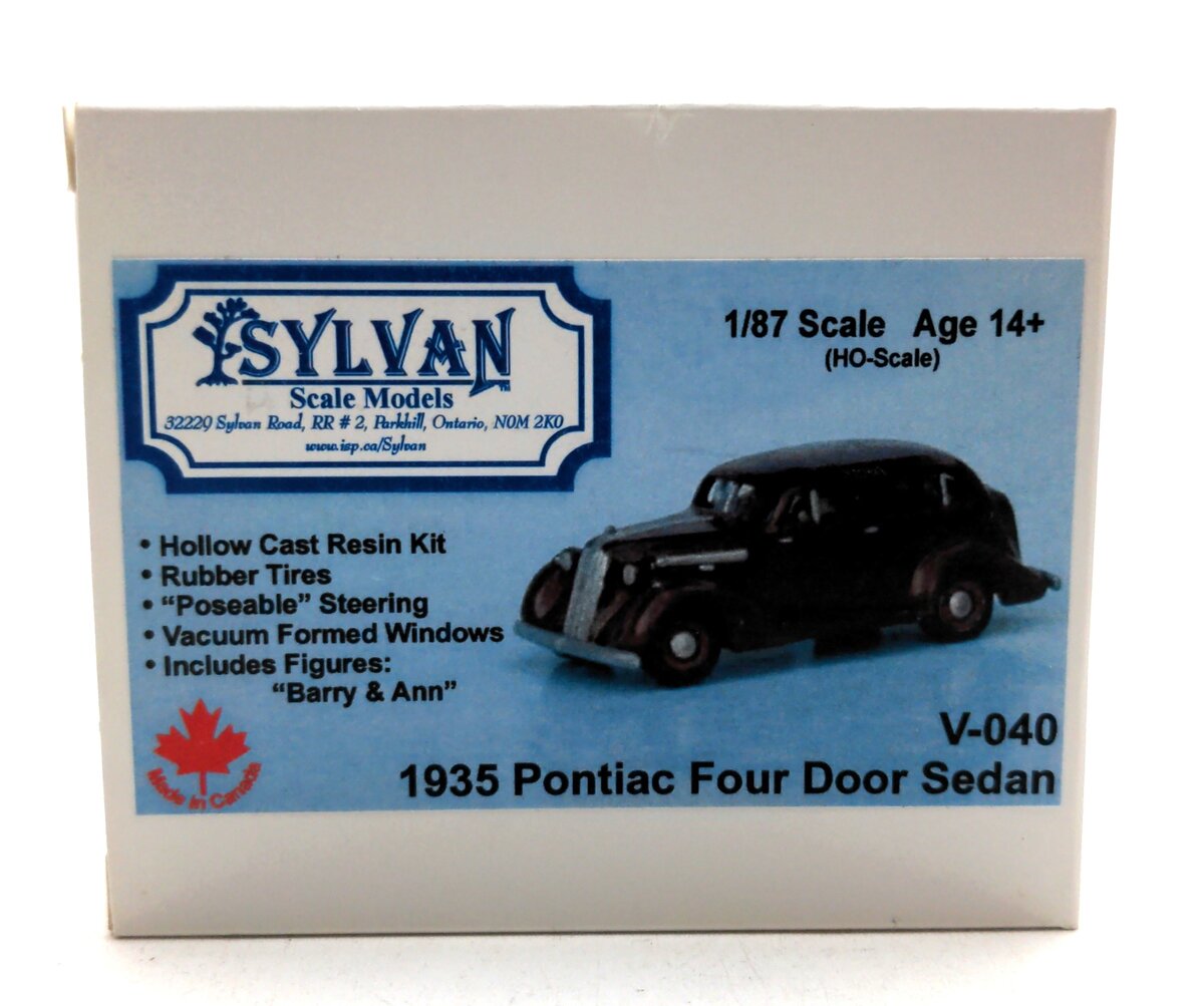 Sylvan Scale Models V-040 HO Scale 1935 Pontiac Four Door Sedan Resin Kit