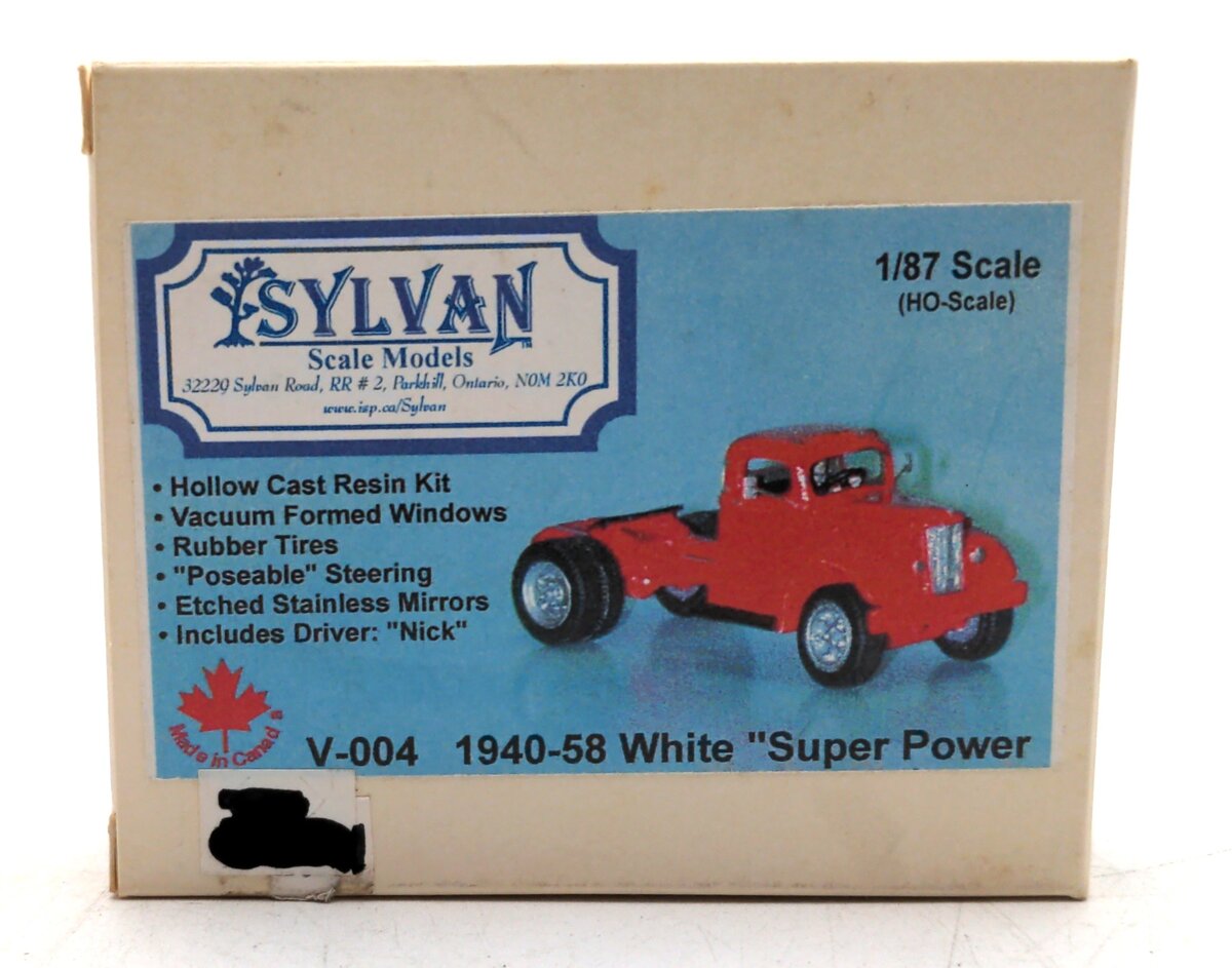 Sylvan Scale Models V-004 HO Scale 1940-58 White Super Power