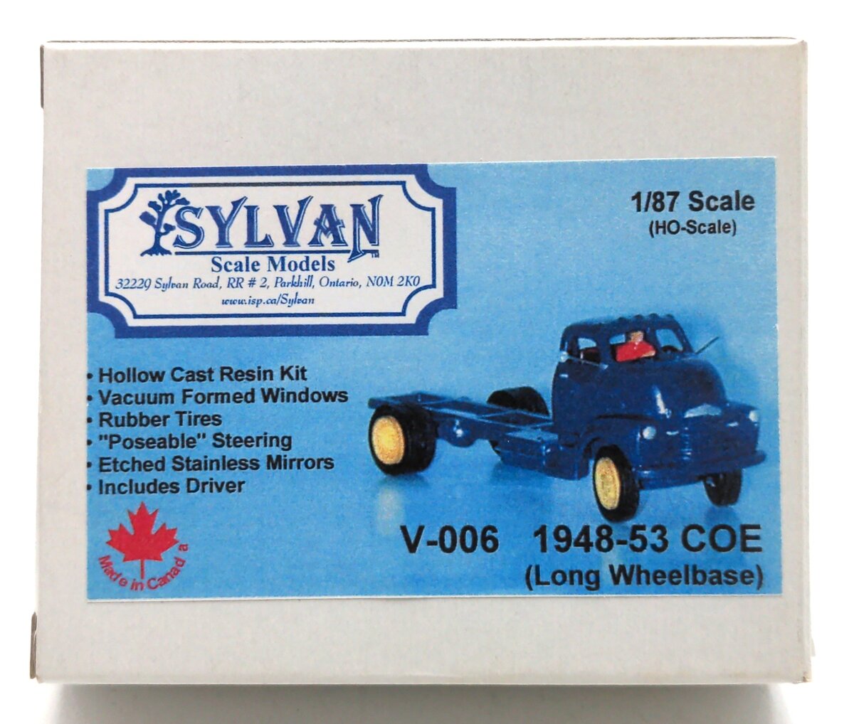 Sylvan Scale Models V-006 HO Scale 1948-53 COE Long Wheel Base