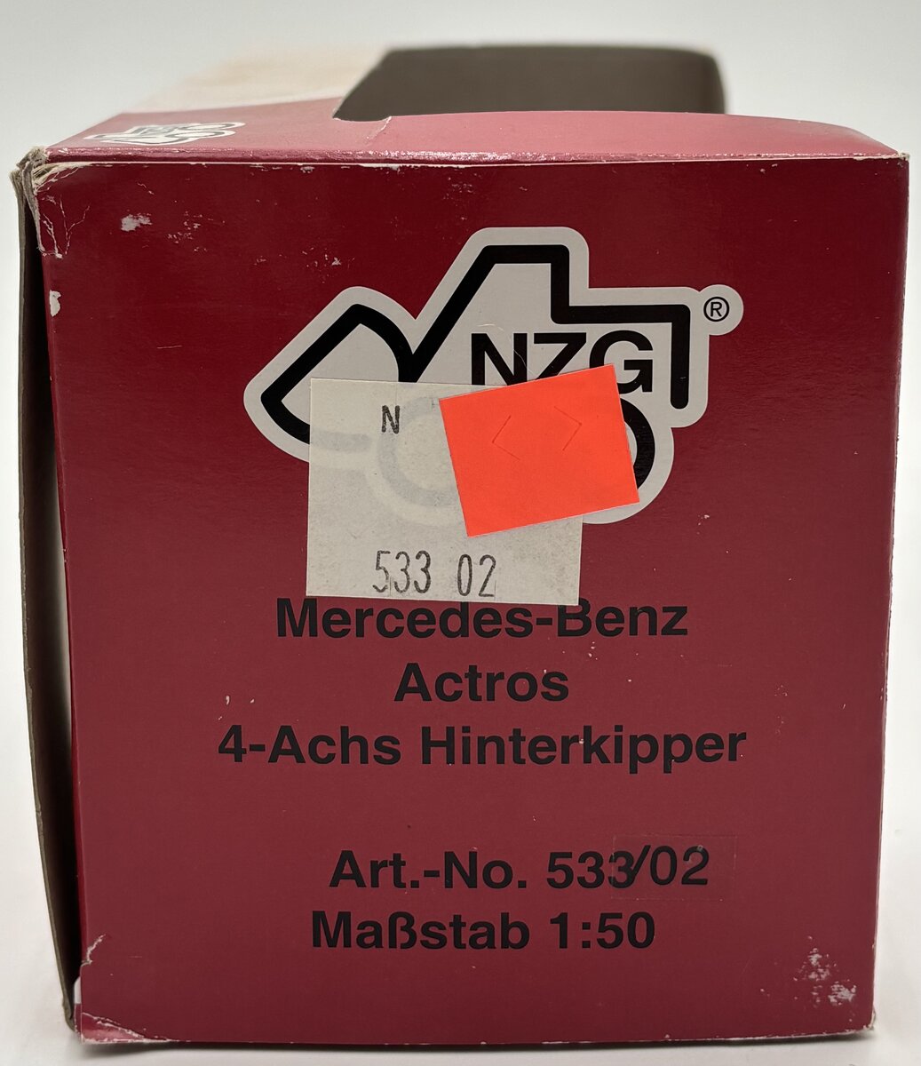 NZG 533/02 1:50 Mercedes-Benz 4-Axle Dump Truck-Barnreuther