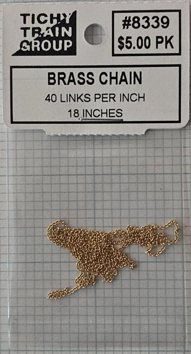 Tichy 8339 18" 40 Links Per Inch Brass Chain