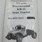 Wiseman Model Services OT-5041 HO Scale International KB-11 Semi Tractor Kit
