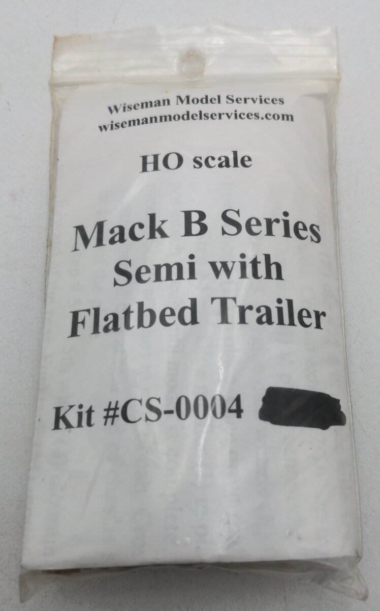 Wiseman Model Services CS-0004 HO Mack B Series Semi With Flatbed Trailer Kit