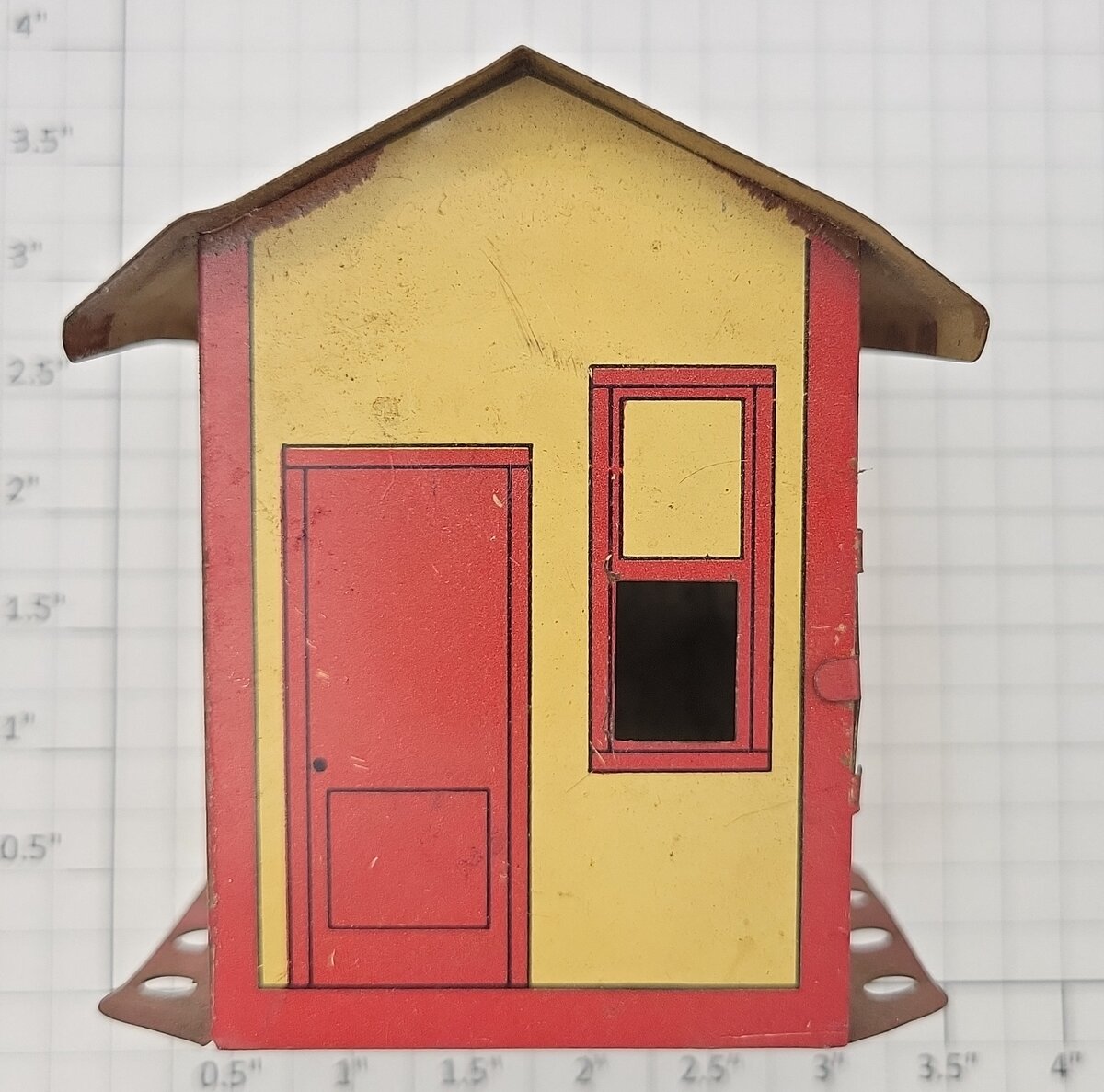 American Flyer 1947-925 Vintage Gilbert Erector Tin Shed House with Brown Roof