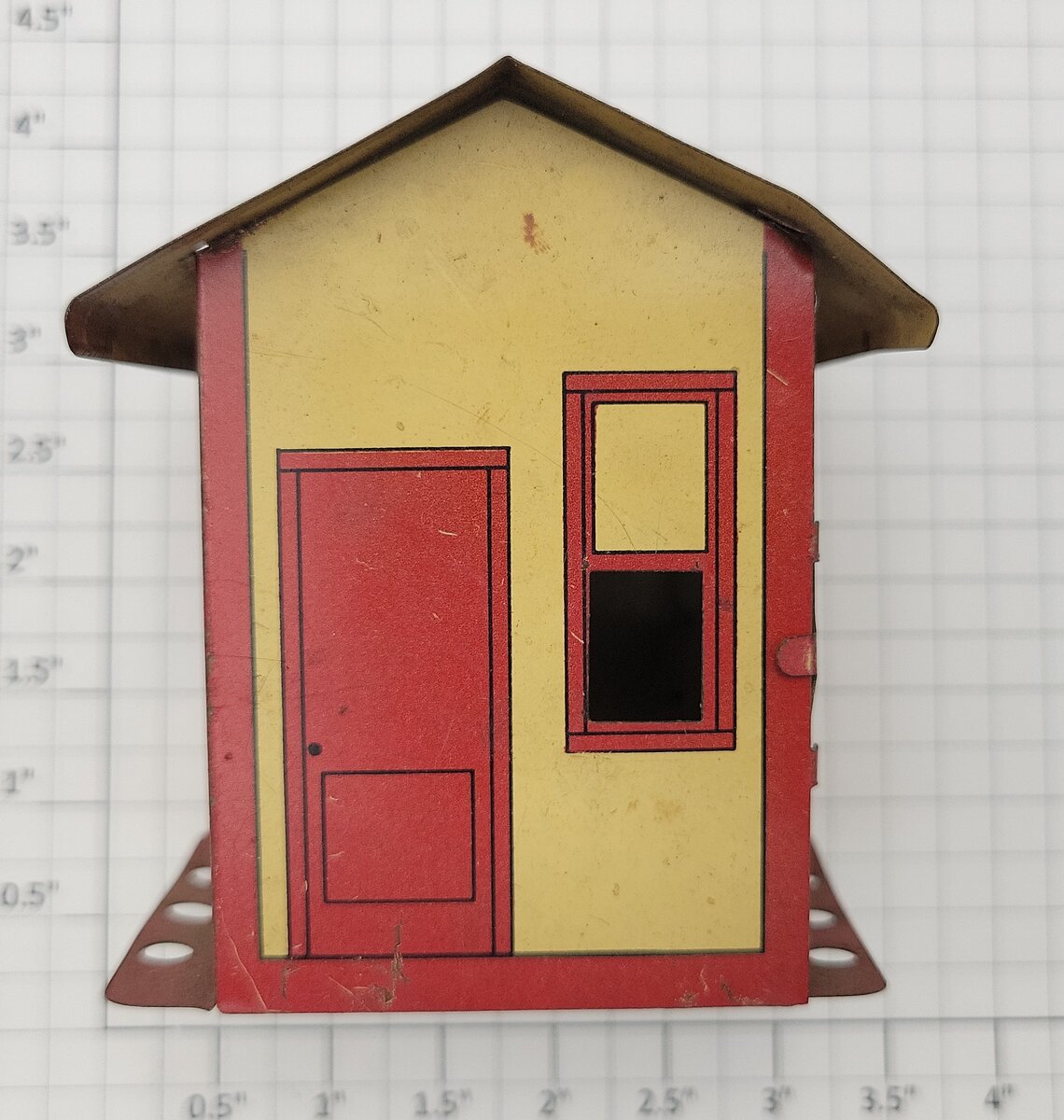 American Flyer 1947-925 Vintage Gilbert Erector Tin Shed House with Brown Roof