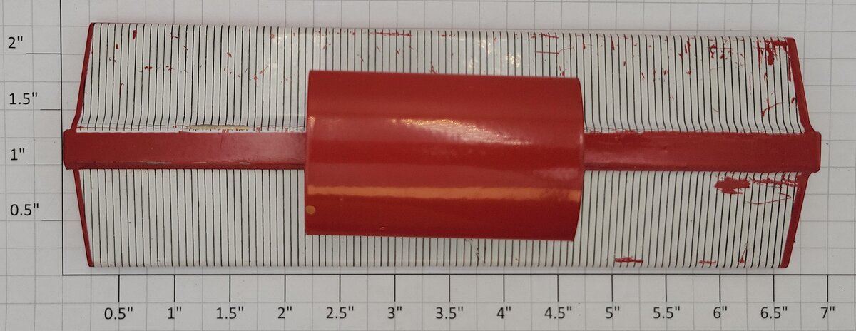 Ives 68-20 O Gauge Red Dairy Line Car Roof w/Litho Black/White Stripes