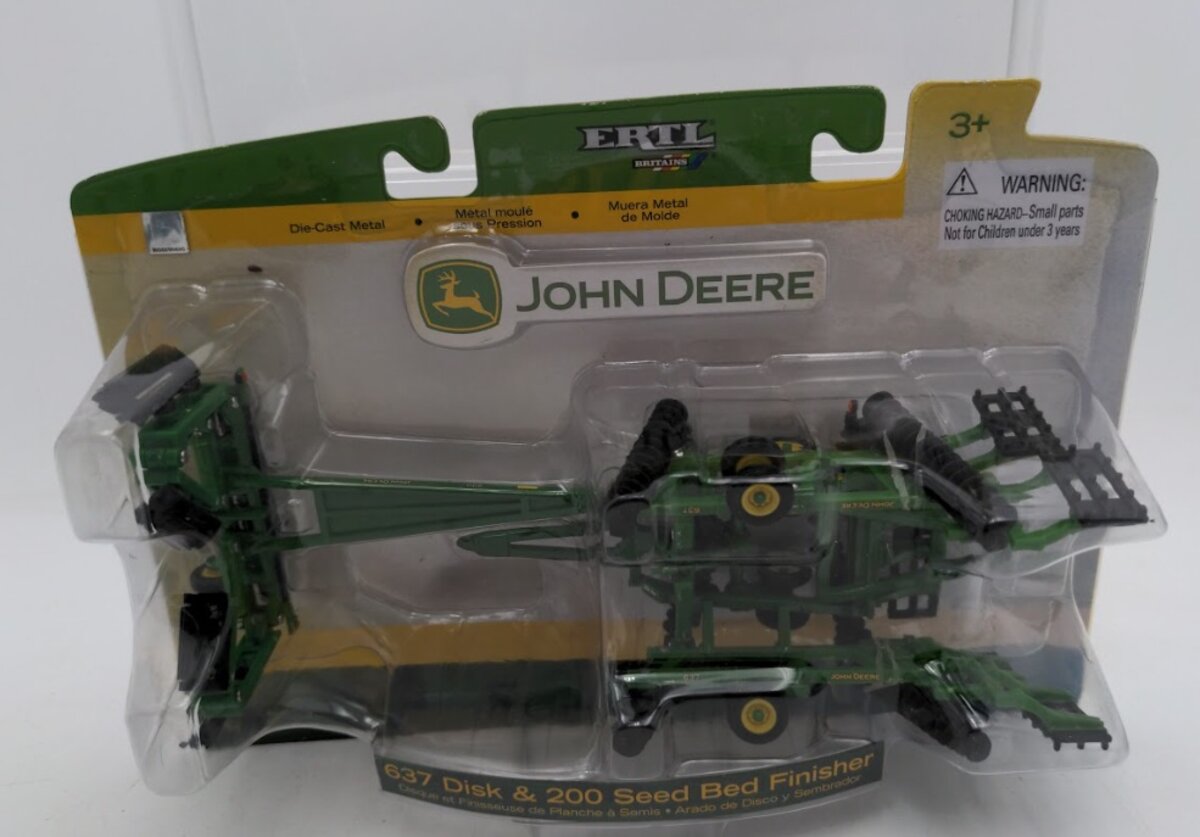 Ertl 15922 1:64 Scale John Deere 637 Disk & 200 Seed Bed Finisher Diecast Model