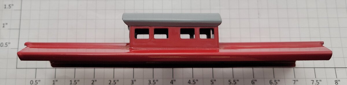 Ives 1127-1 O Gauge 60 Series Red Caboose Cupola Roof with Gray Top Roof