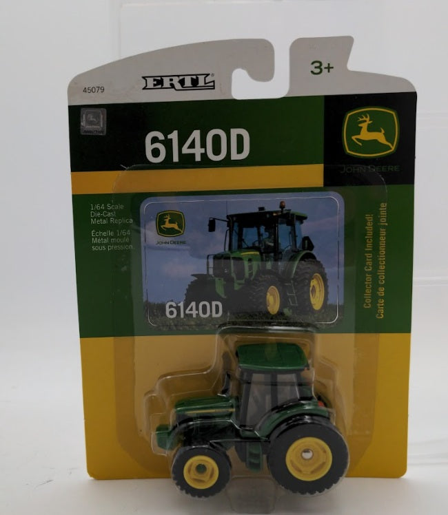 Ertl 45079 1:64 Scale Green Tractor John Deere 6140D Die Cast W/Collector Card