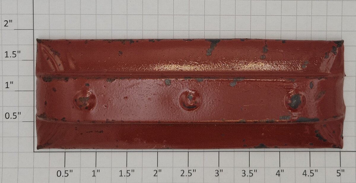 Ives 50-10 O Gauge Repainted Dark Red 50 Series Passenger Car Roof w/ Creases