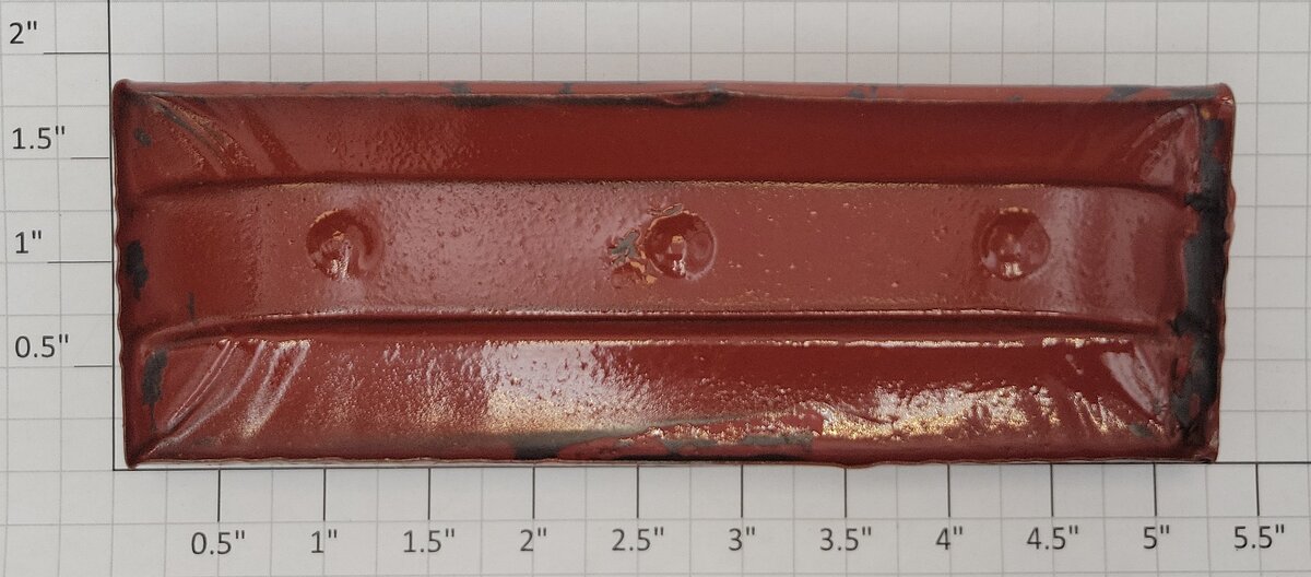 Ives 50-10 O Gauge Repainted Dark Red 50 Series Passenger Car Roof w/ Creases