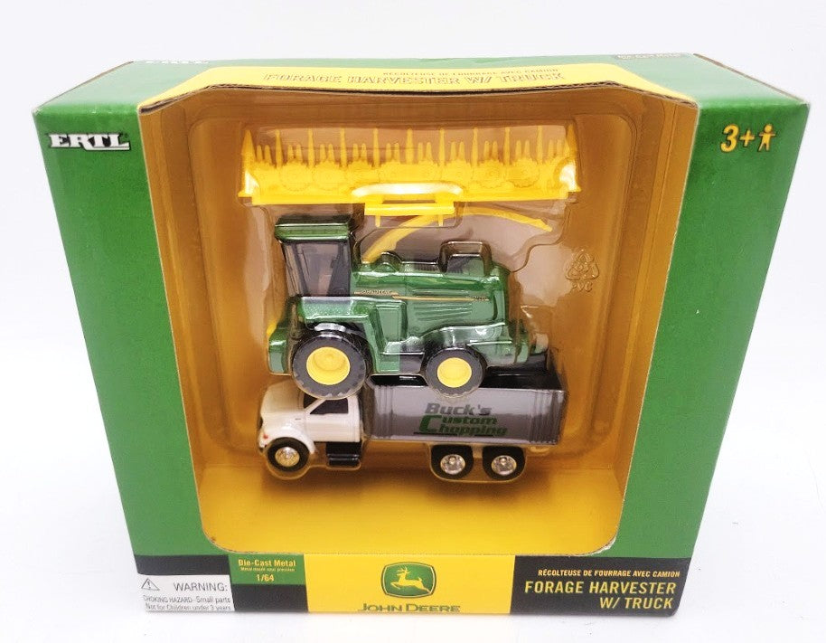 Ertl 15826 1:64 Scale 2006 Premiere John Deere Forage Harvester W/Truck Die Cast