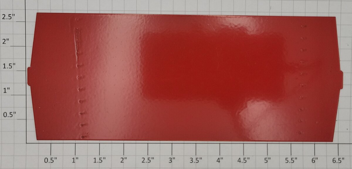 Ives 68-20 O Gauge Red Dairy Line Car Roof w/ Litho Black & White Stripes