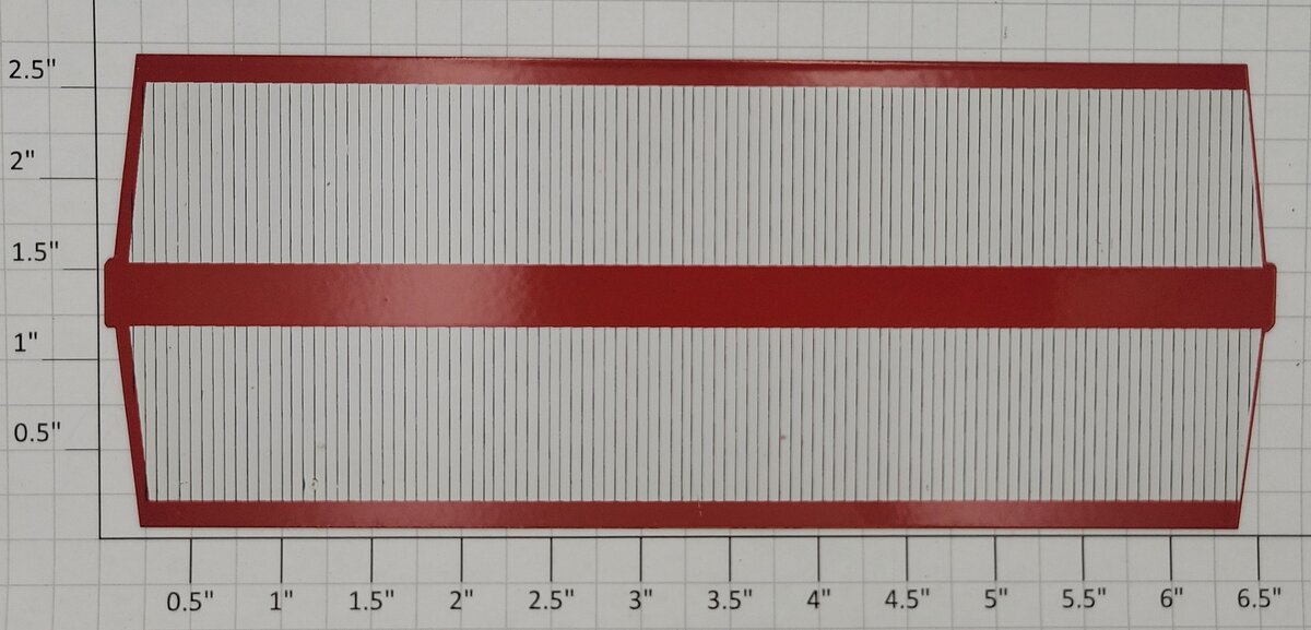 Ives 68-20 O Gauge Red Dairy Line Car Roof w/ Litho Black & White Stripes