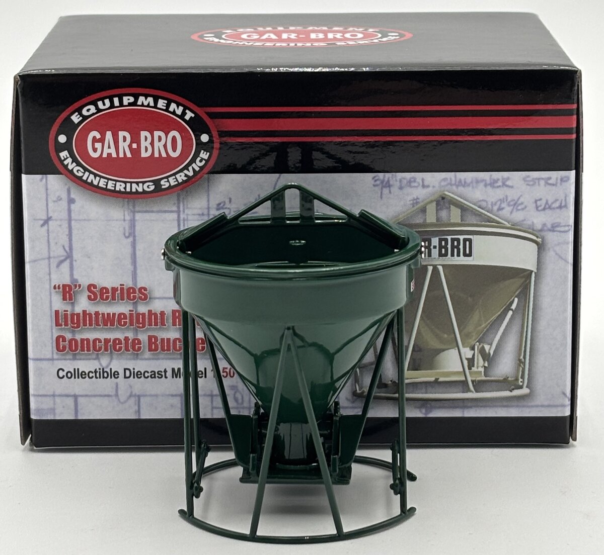 Weiss Brothers WBR002 1:50 Gar-Bro Lightweight Round Gate Concrete Bucket