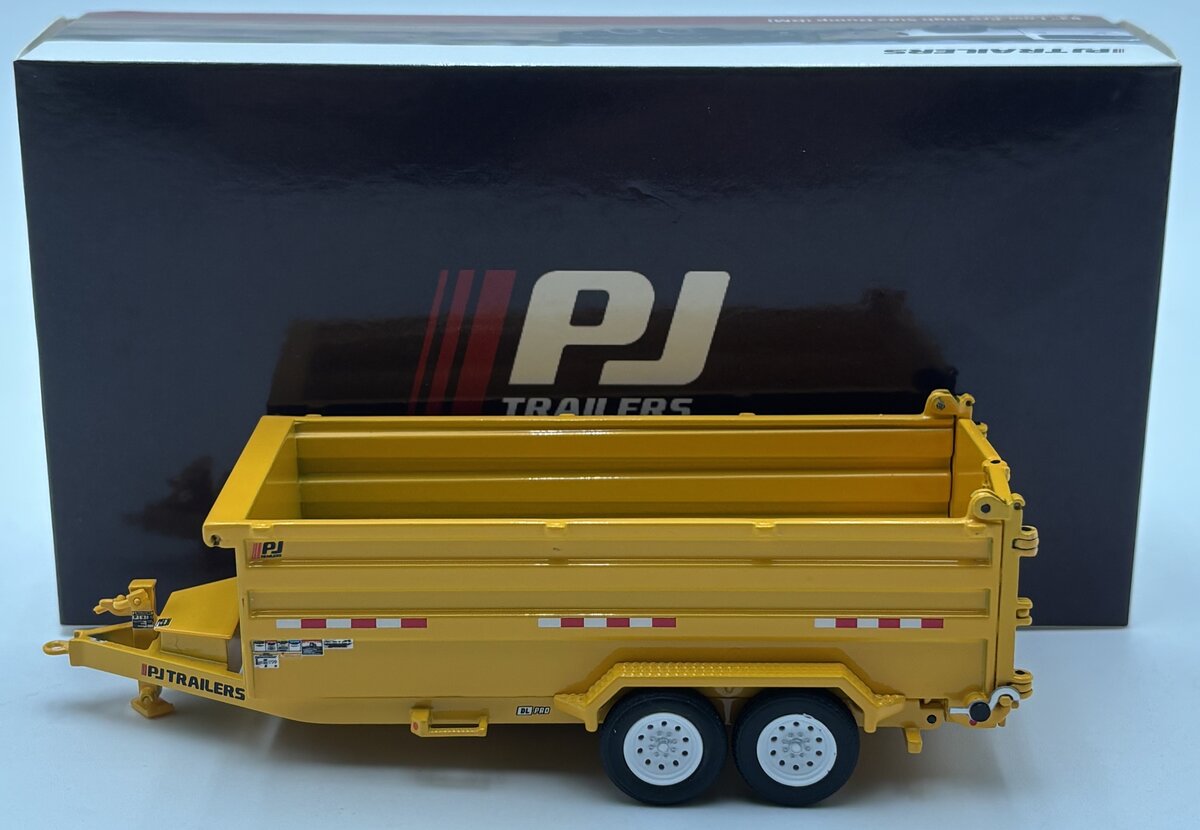 Weiss Brothers WBR035-1403 1:50 Yellow PJ Trailers 83" Low-Pro High Side Dump DM