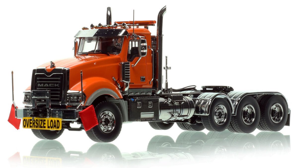Heavy Haul Replicas HHR135C-5 1:50 Mack Titan Tri-axle Tractor - Orange & Black