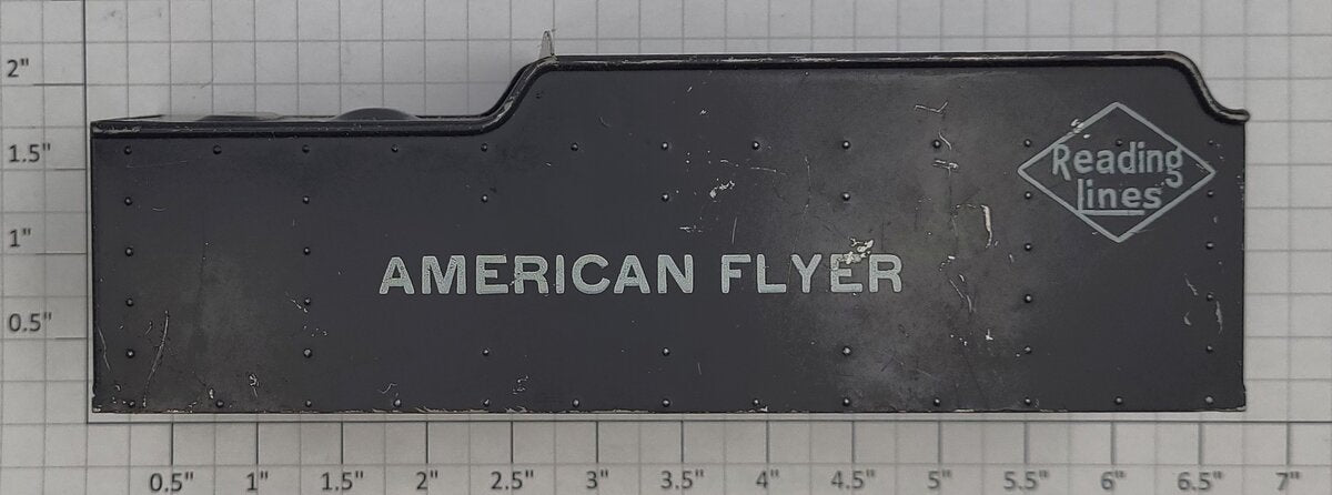 American Flyer 300T-2 S Scale "Reading Lines" Stamped Metal Tender Shell