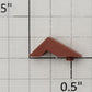 S-Helper 654-06-03-LTR Flatcar Light Tuscan Red Plastic "L" Chock