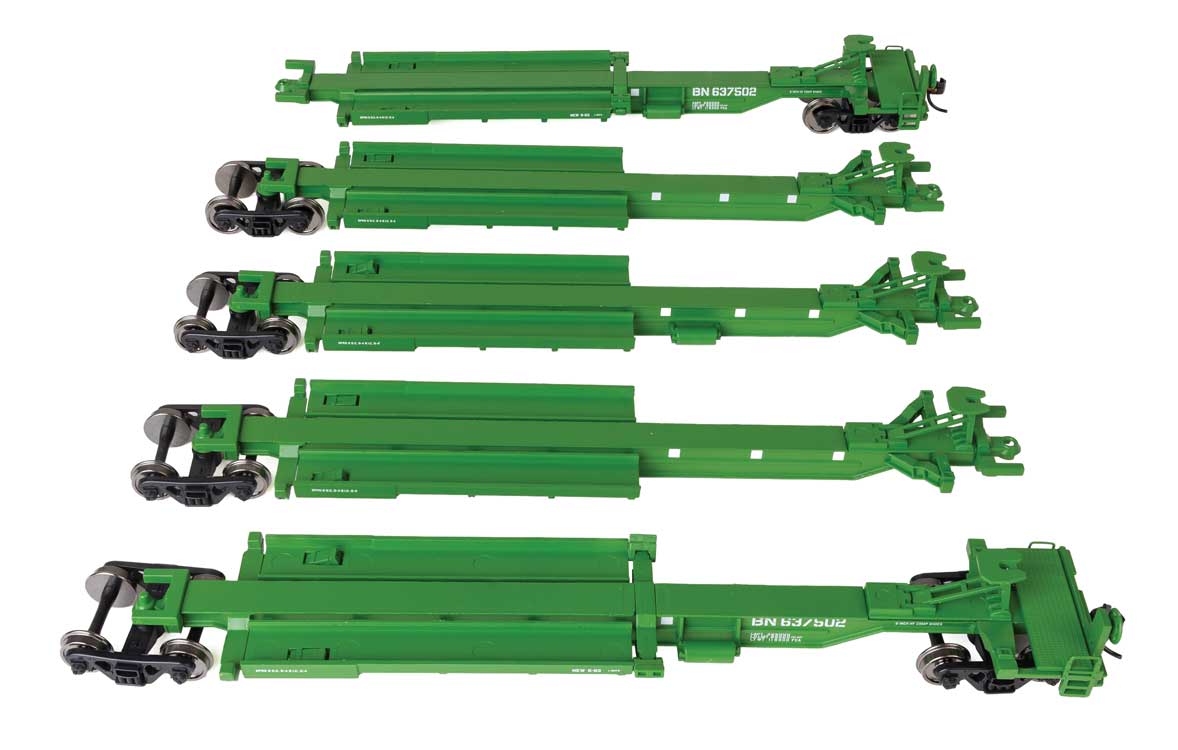 Walthers 910-5264 HO BN 263' Five-Unit All-Purpose 48' Spine Car RTR #637502