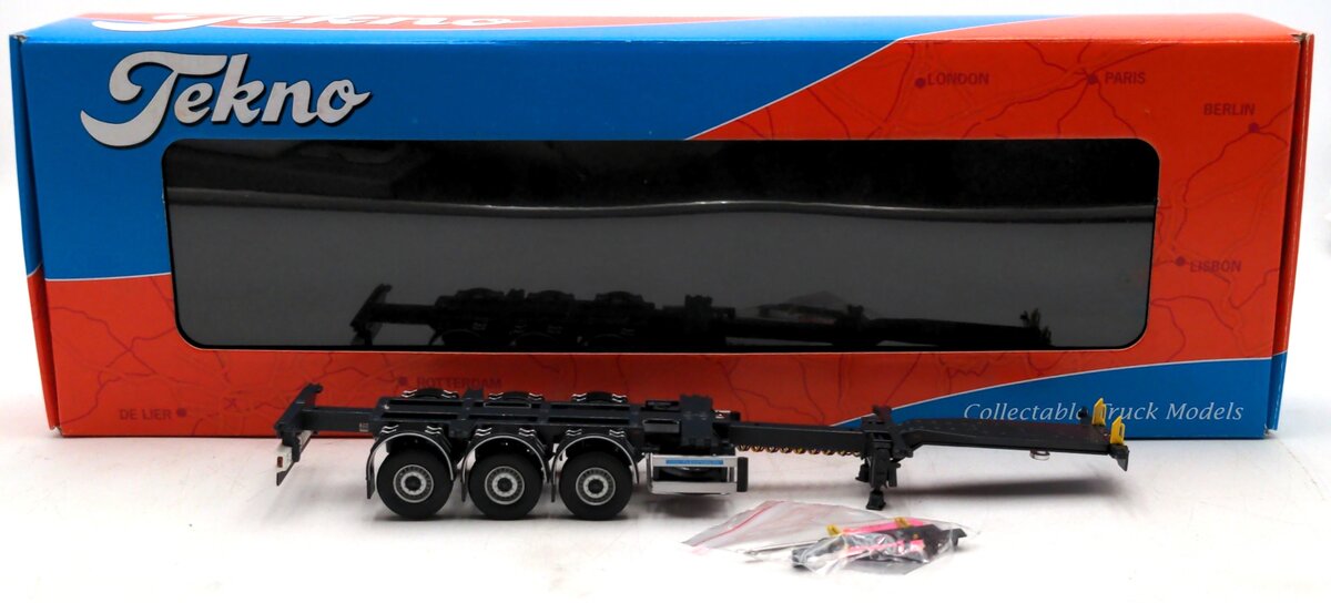 Tekno 63368 1:50 Scale D-Tec Flexitrailer Container Chassis