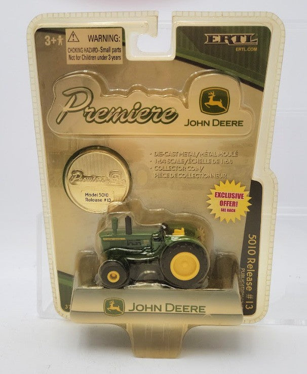 Ertl 37425 1:64 Scale John Deere Premiere #13 Release 5010 With Collector Coin