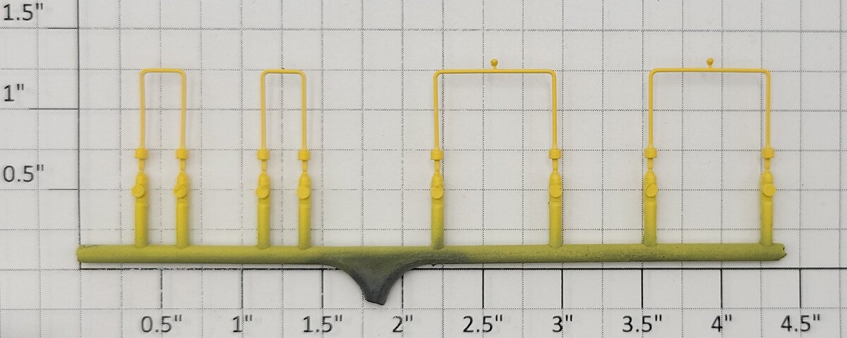 S-Helper 653-SW1-Y Yellow Plastic Switcher Handrail Trim Sprue