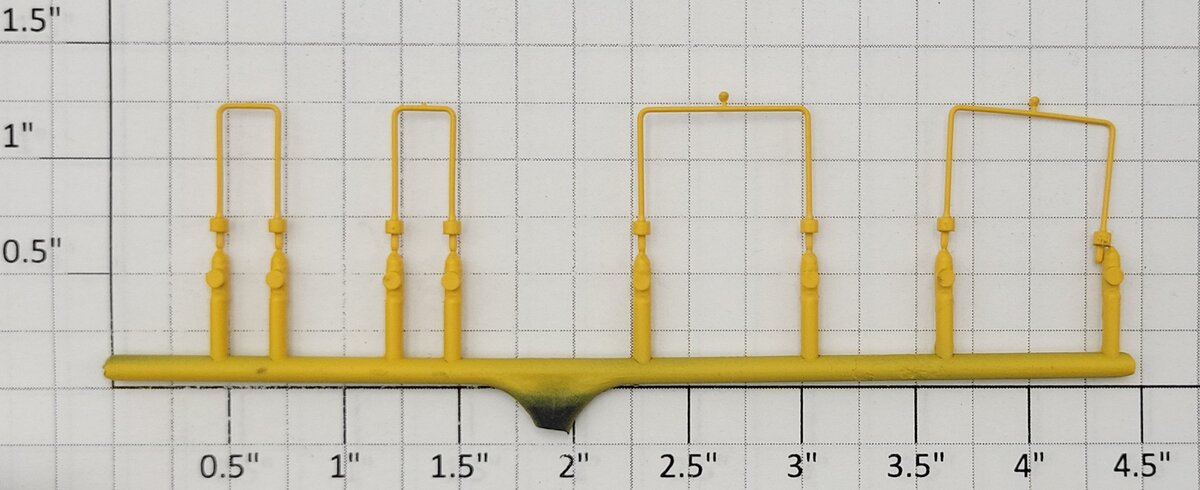 S-Helper 653-SW1-HY Harvest Yellow Plastic Switcher Handrail Trim Sprue