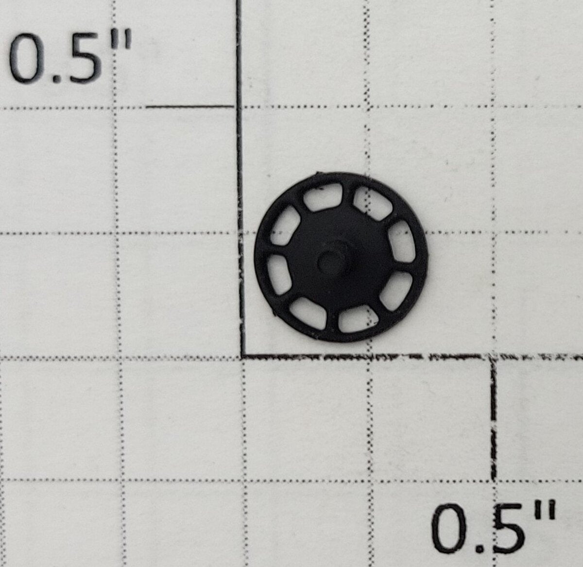 S-Helper 650-07-04-BK Black Caboose Plastic Brake Wheel