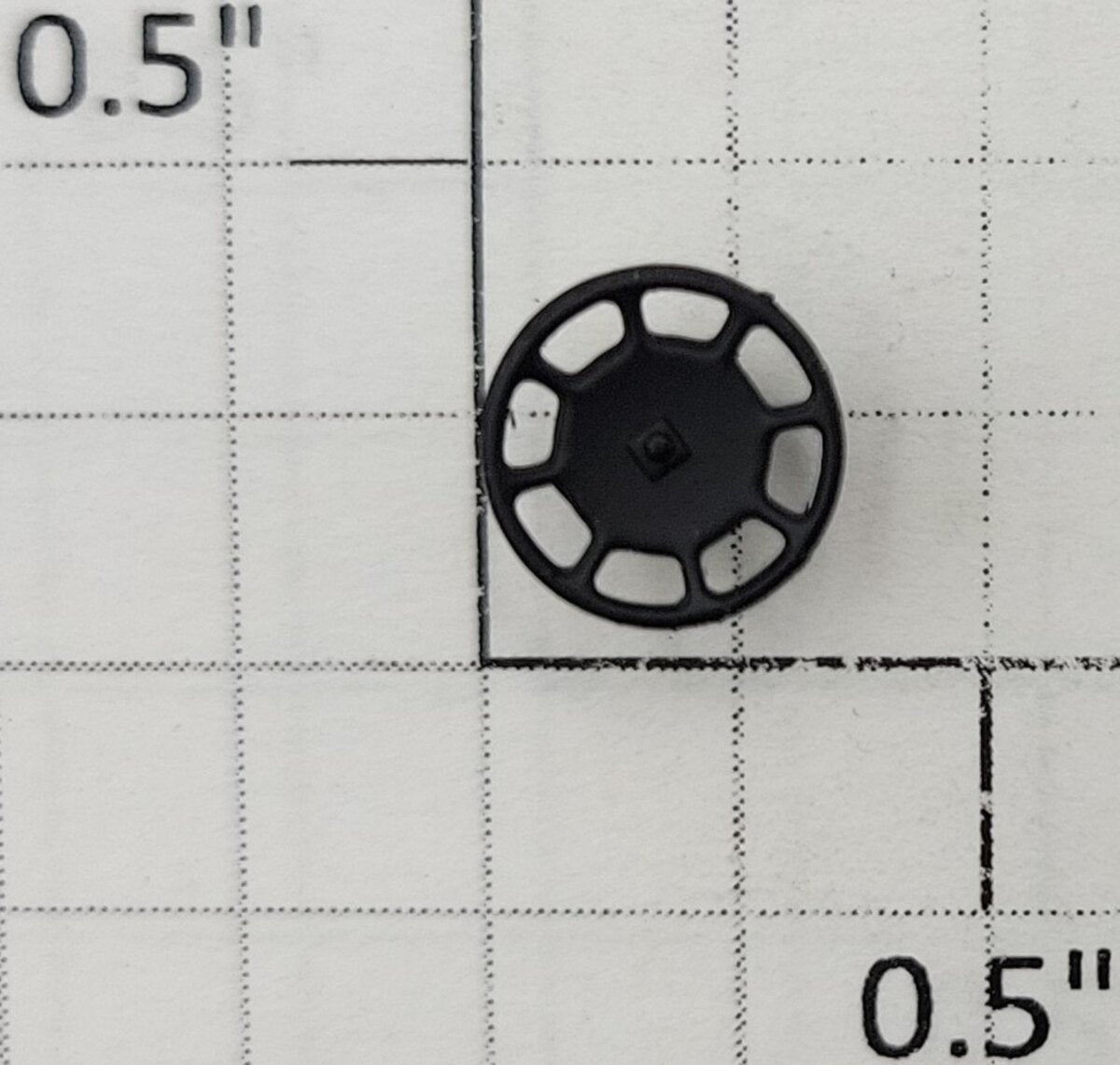 S-Helper 650-07-04-BK Black Caboose Plastic Brake Wheel