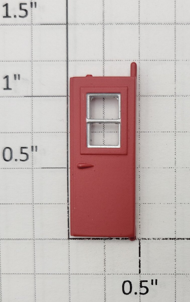 S-Helper 650-05-01-DRS Front / Rear Dark Red Door with Silver Window Outline