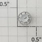 S-Helper 650-07-04-S Silver Caboose Plastic Brake Wheel