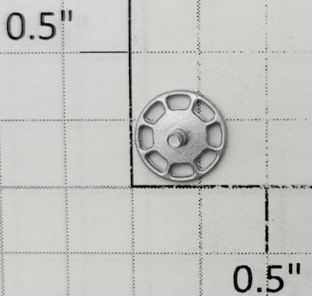 S-Helper 650-07-04-S Silver Caboose Plastic Brake Wheel
