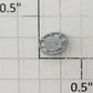 S-Helper 650-07-04-S Silver Caboose Plastic Brake Wheel