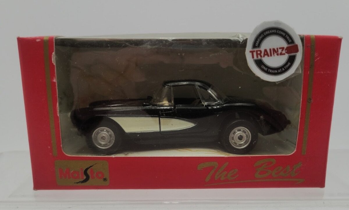 Maisto 21008 1:43 Scale The Best Trophy Black Chevy Corvette Diecast Car