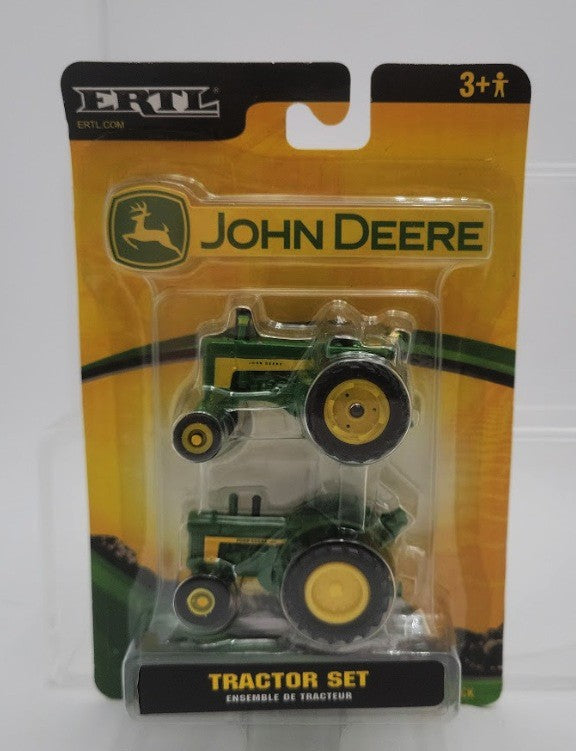 Ertl 37433 1:64 Scale Green John Deere Tractor Die Cast Metal Set (Set of 2)