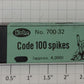 Kadee 700-32 Code 100 Spikes (Box of 4000)