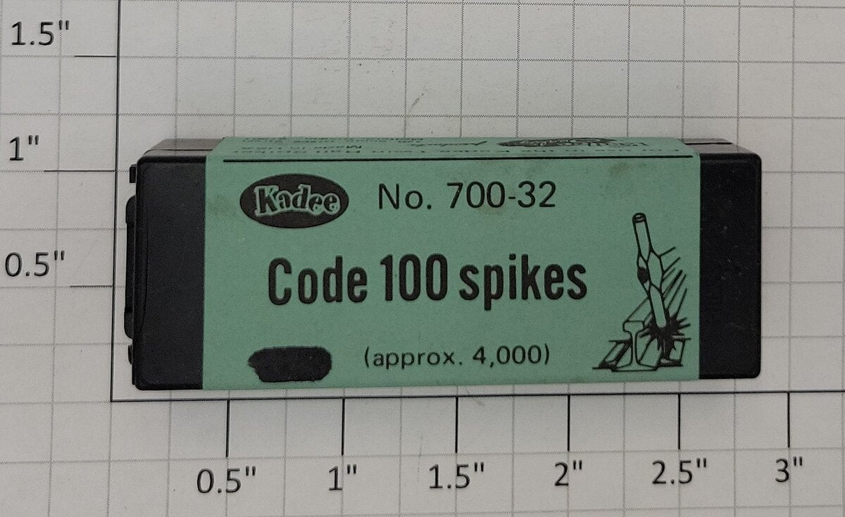 Kadee 700-32 Code 100 Spikes (Box of 4000)