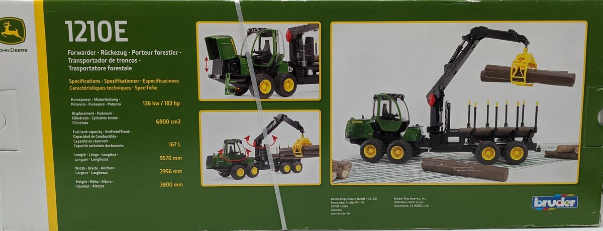 Bruder 09805 1:16 John Deere 1210E Forwarder