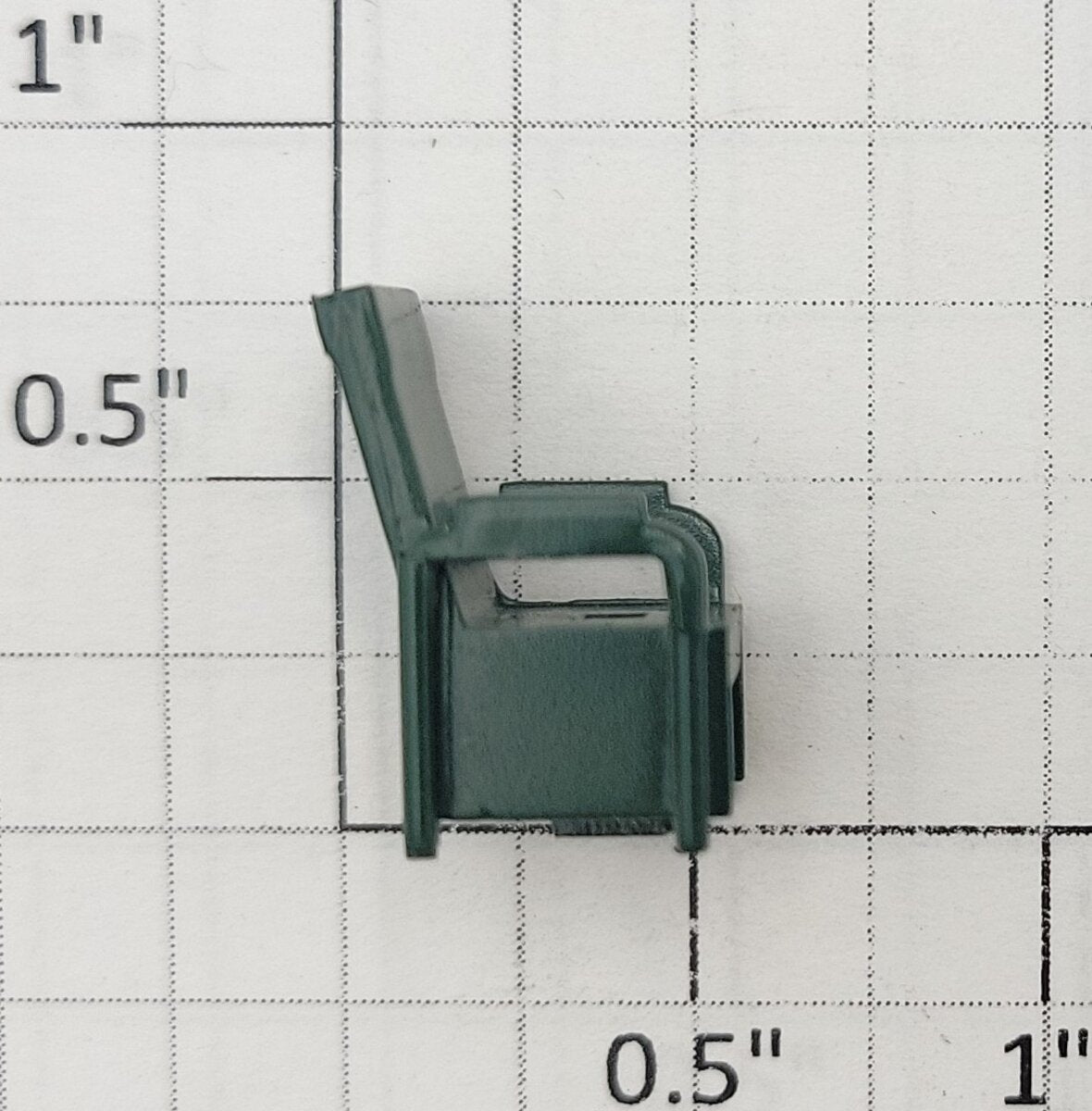 S-Helper 650-05-11-G Green Plastic Caboose Chair with Hole