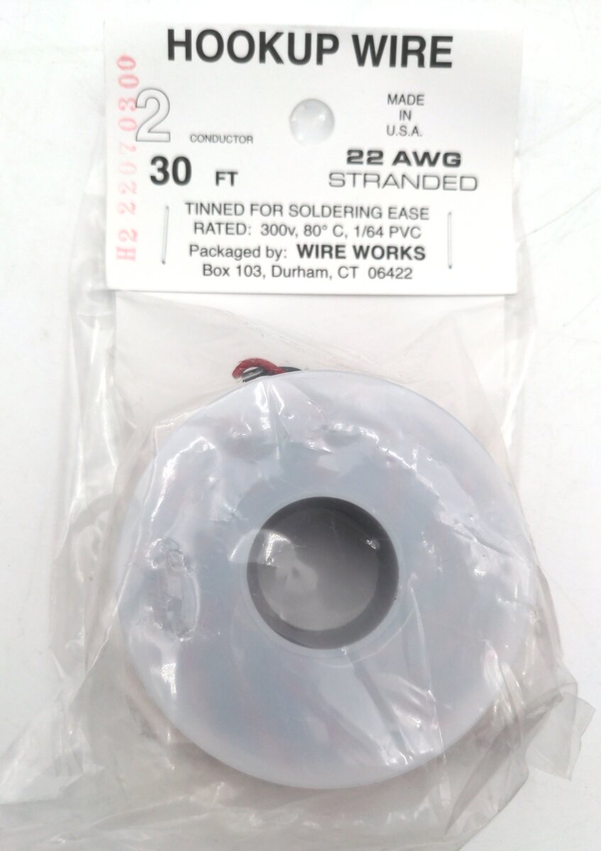 Wire Works H22207030 Hookup Wire 22 AWG Stranded 30FT