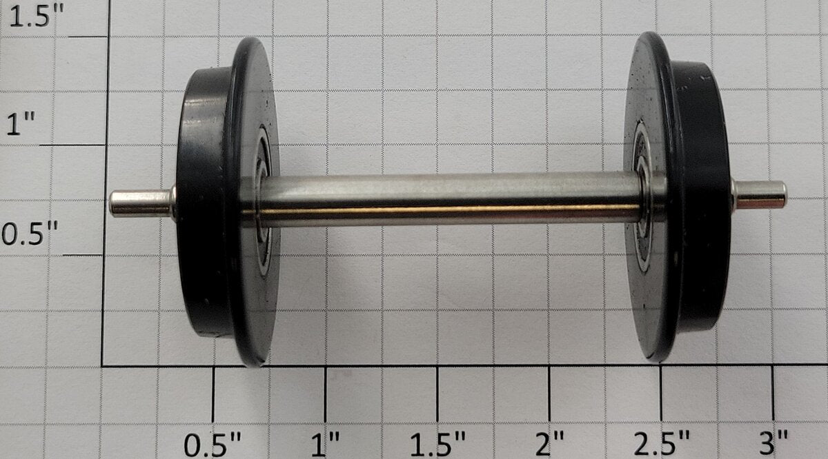 Roll-EZ Wheels REZ-2B G Scale Black Metal Dual Bearing Wheel Set