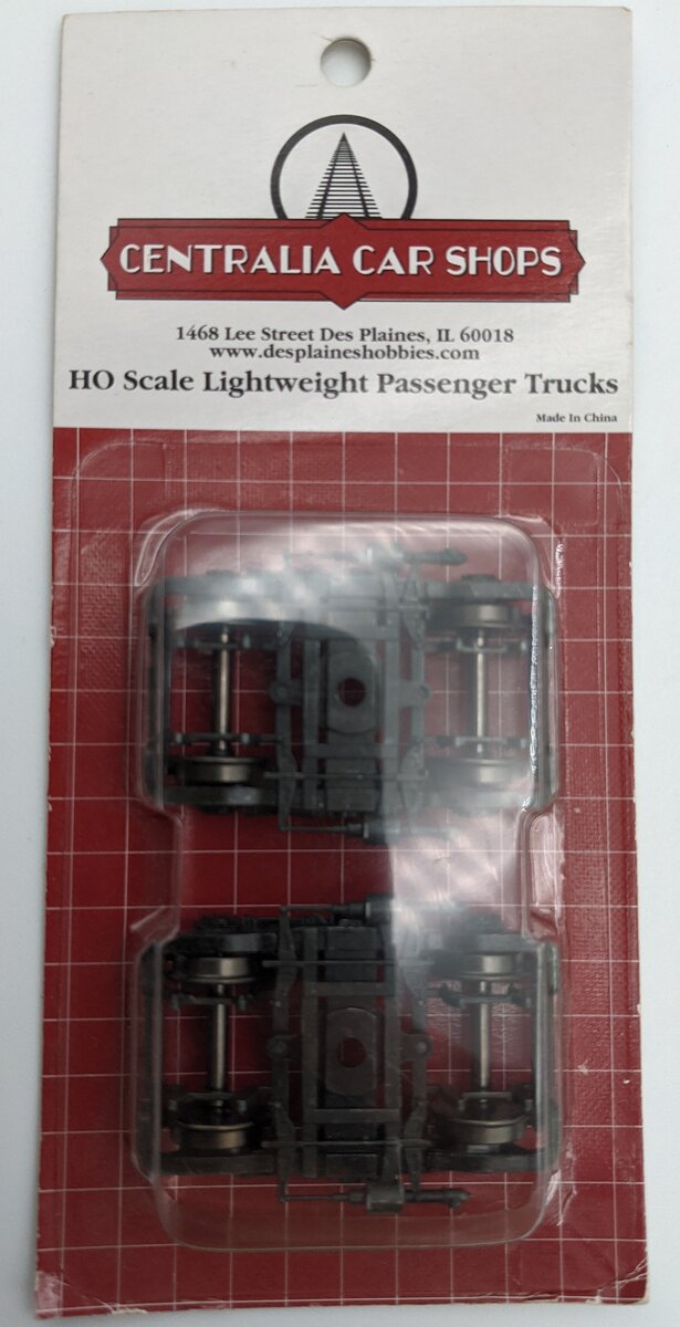 Centralia Car Shops CCS4999 HO Lightweight Passenger Trucks