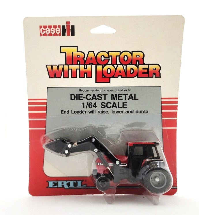 Ertl 212 1:64 Scale Vintage 1986 Red Case IH Tractor with Loader Diecast Metal
