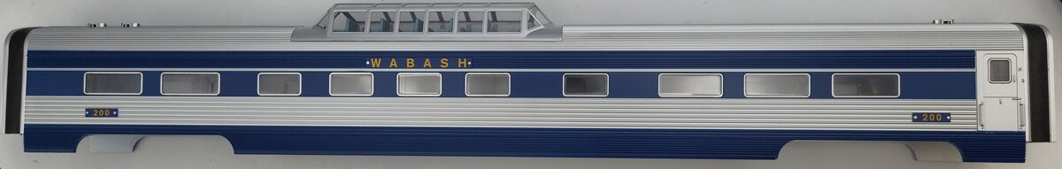 Lionel 82551-2 Wabash Bluebird 21" Streamlined Observation Car Shell #200