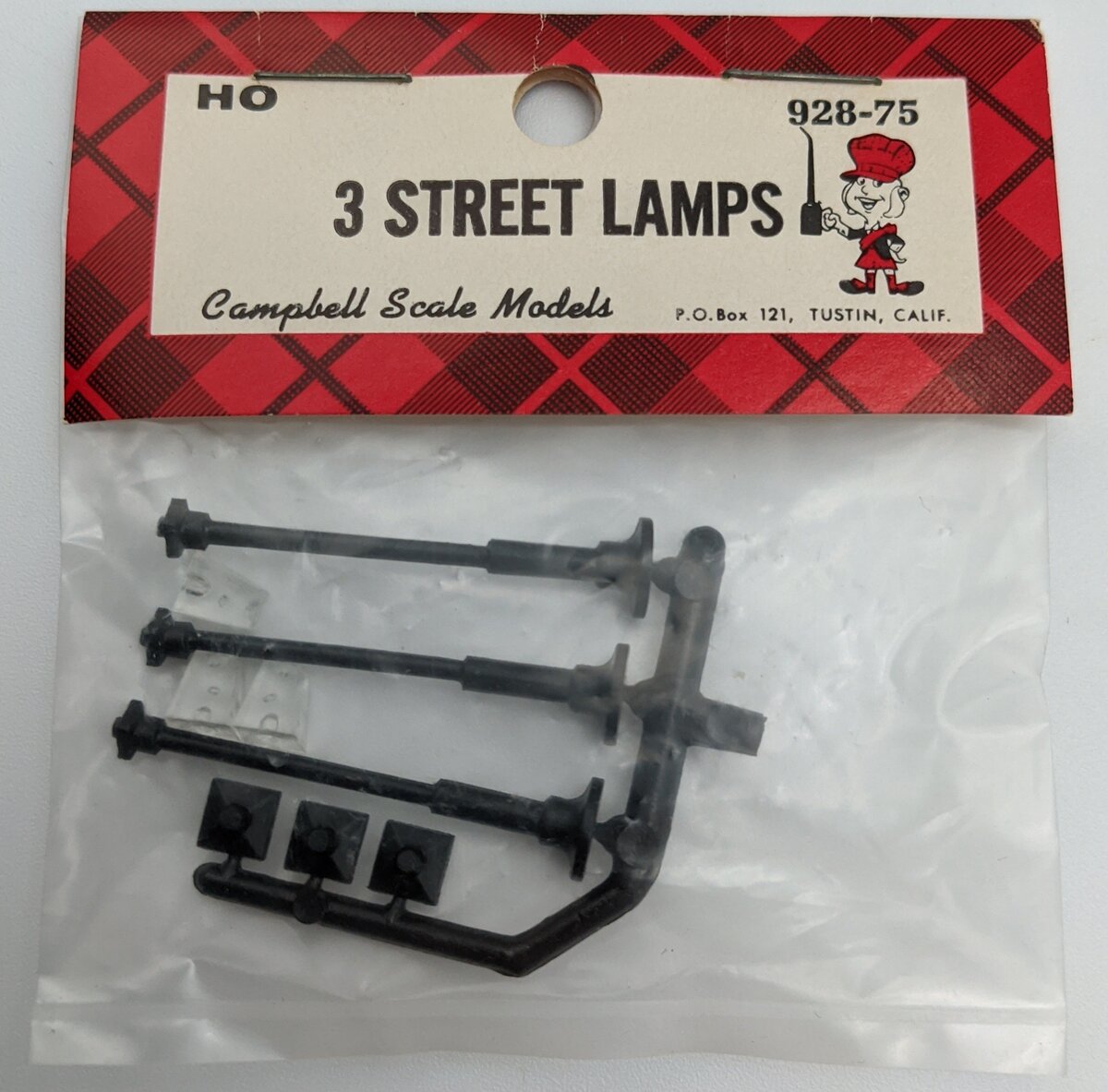 Campbell Scale Models 928-75 HO 3 Street Lamps